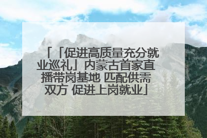「促进高质量充分就业巡礼」内蒙古首家直播带岗基地 匹配供需双方 促进上岗就业