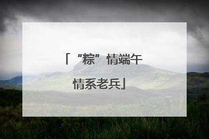 “粽”情端午 情系老兵