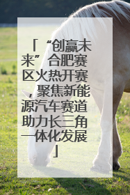 “创赢未来”合肥赛区火热开赛，聚焦新能源汽车赛道助力长三角一体化发展