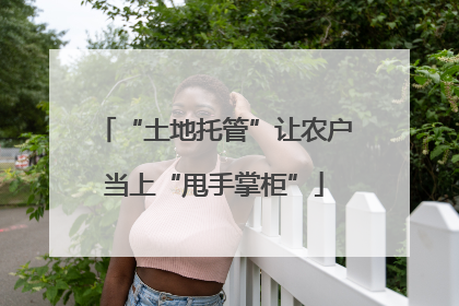 “土地托管”让农户当上“甩手掌柜”