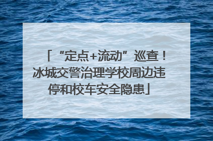“定点+流动”巡查！冰城交警治理学校周边违停和校车安全隐患