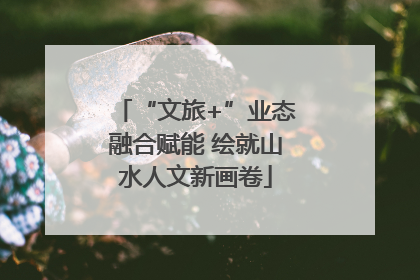 “文旅+”业态融合赋能 绘就山水人文新画卷