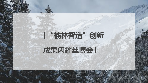 “榆林智造”创新成果闪耀丝博会