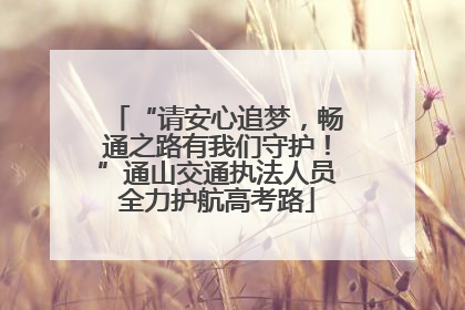 “请安心追梦，畅通之路有我们守护！”通山交通执法人员全力护航高考路