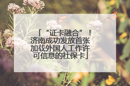 “证卡融合”！济南成功发放首张加载外国人工作许可信息的社保卡