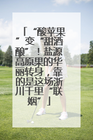 “酸苹果”变“甜酒酿”！盐源高原果的华丽转身，靠的是这场浙川千里“联姻”