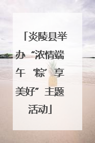 炎陵县举办“浓情端午‘粽’享美好”主题活动