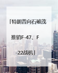 特朗普向石破茂推销F-47、F-22战机