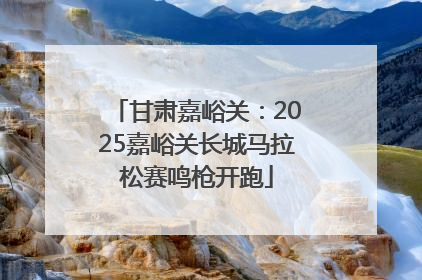 甘肃嘉峪关：2025嘉峪关长城马拉松赛鸣枪开跑