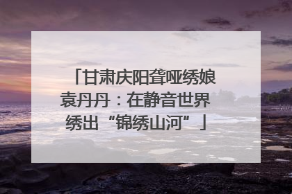 甘肃庆阳聋哑绣娘袁丹丹：在静音世界绣出“锦绣山河”