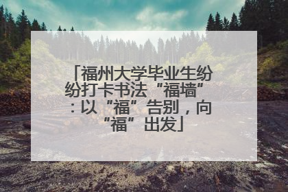 福州大学毕业生纷纷打卡书法“福墙”：以“福”告别，向“福”出发
