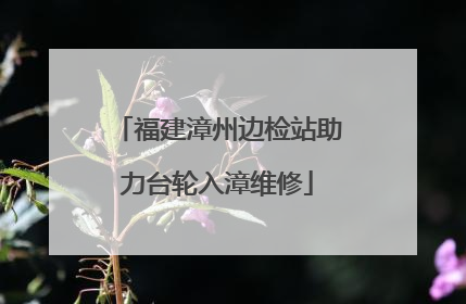 福建漳州边检站助力台轮入漳维修