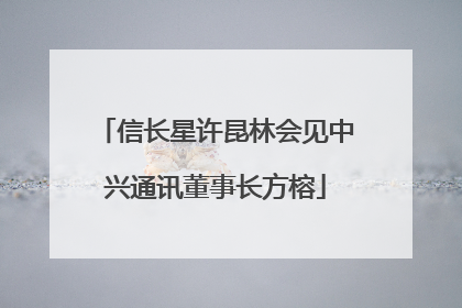 信长星许昆林会见中兴通讯董事长方榕