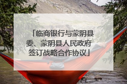 临商银行与蒙阴县委、蒙阴县人民政府签订战略合作协议