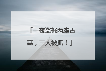 一夜盗掘两座古墓，三人被抓！