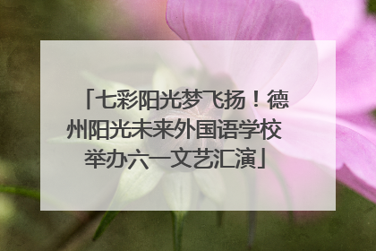 七彩阳光梦飞扬！德州阳光未来外国语学校举办六一文艺汇演