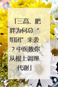 三高、肥胖为何总“组团”来袭？中医教你从根上调理代谢