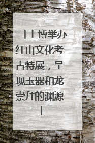 上博举办红山文化考古特展，呈现玉器和龙崇拜的渊源