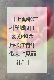 上海张江科学城团工委为40余万张江青年带来“见面礼”