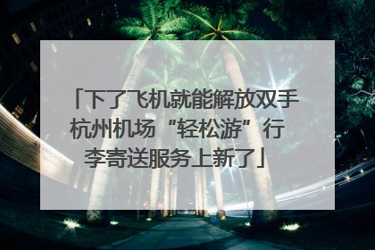 下了飞机就能解放双手 杭州机场“轻松游”行李寄送服务上新了
