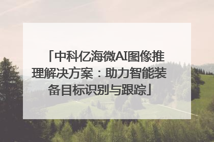 中科亿海微AI图像推理解决方案：助力智能装备目标识别与跟踪