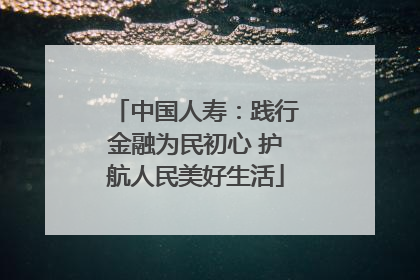 中国人寿：践行金融为民初心 护航人民美好生活