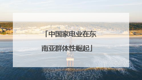 中国家电业在东南亚群体性崛起