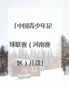 中国青少年足球联赛（河南赛区）开战