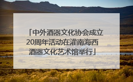 中外酒器文化协会成立20周年活动在灌南海西酒器文化艺术馆举行