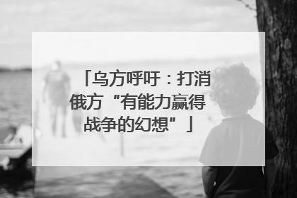 乌方呼吁：打消俄方“有能力赢得战争的幻想”