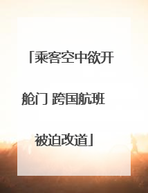 乘客空中欲开舱门 跨国航班被迫改道
