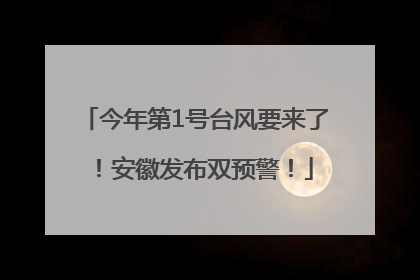 今年第1号台风要来了！安徽发布双预警！