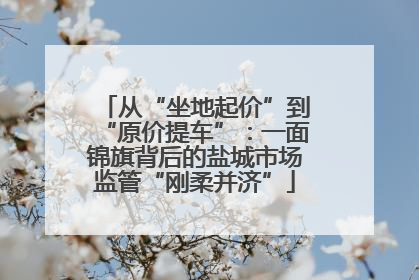 从“坐地起价”到“原价提车”：一面锦旗背后的盐城市场监管“刚柔并济”