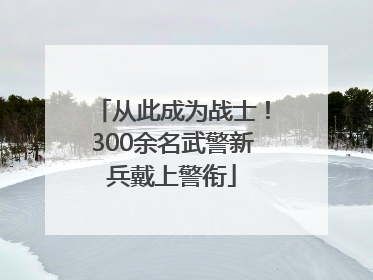 从此成为战士！300余名武警新兵戴上警衔