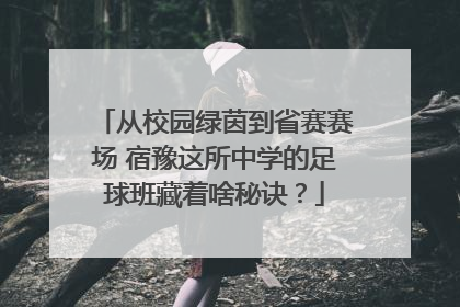 从校园绿茵到省赛赛场 宿豫这所中学的足球班藏着啥秘诀？