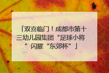 双喜临门！成都市第十三幼儿园集团“足球小将”闪耀“东郊杯”