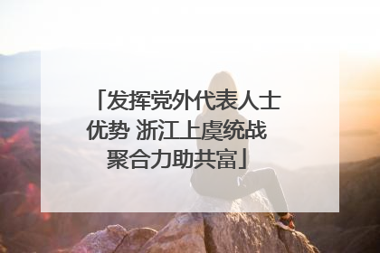 发挥党外代表人士优势 浙江上虞统战聚合力助共富