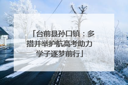 台前县孙口镇：多措并举护航高考助力学子逐梦前行