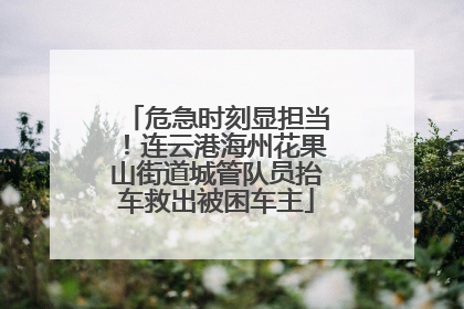 危急时刻显担当！连云港海州花果山街道城管队员抬车救出被困车主