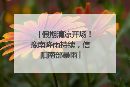 假期清凉开场！豫南降雨持续，信阳南部暴雨