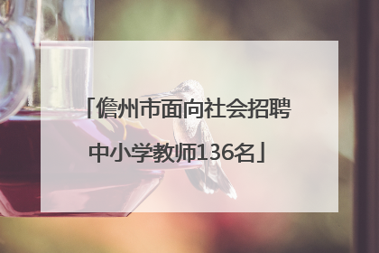 儋州市面向社会招聘中小学教师136名