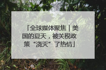全球媒体聚焦｜美国的夏天，被关税政策“浇灭”了热情