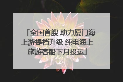 全国首艘 助力厦门海上游提档升级 纯电海上旅游客船下月投运