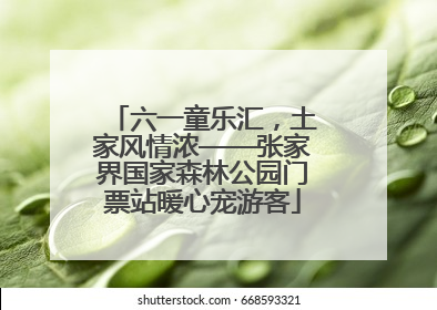 六一童乐汇，土家风情浓——张家界国家森林公园门票站暖心宠游客