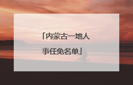 内蒙古一地人事任免名单