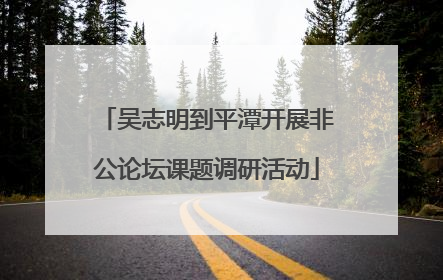 吴志明到平潭开展非公论坛课题调研活动