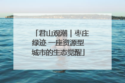 君山观潮｜枣庄绿迹 一座资源型城市的生态觉醒