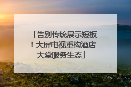 告别传统展示短板！大屏电视重构酒店大堂服务生态