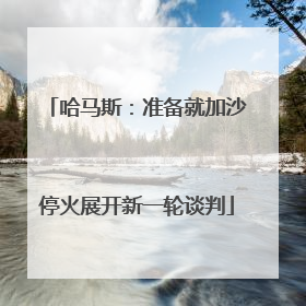 哈马斯：准备就加沙停火展开新一轮谈判