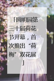 圆明园第三十届荷花节开幕，首次推出“荷梅”双花展